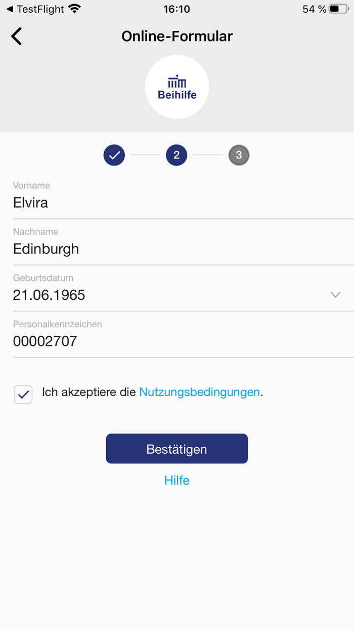 Berliner Beihilfe-App