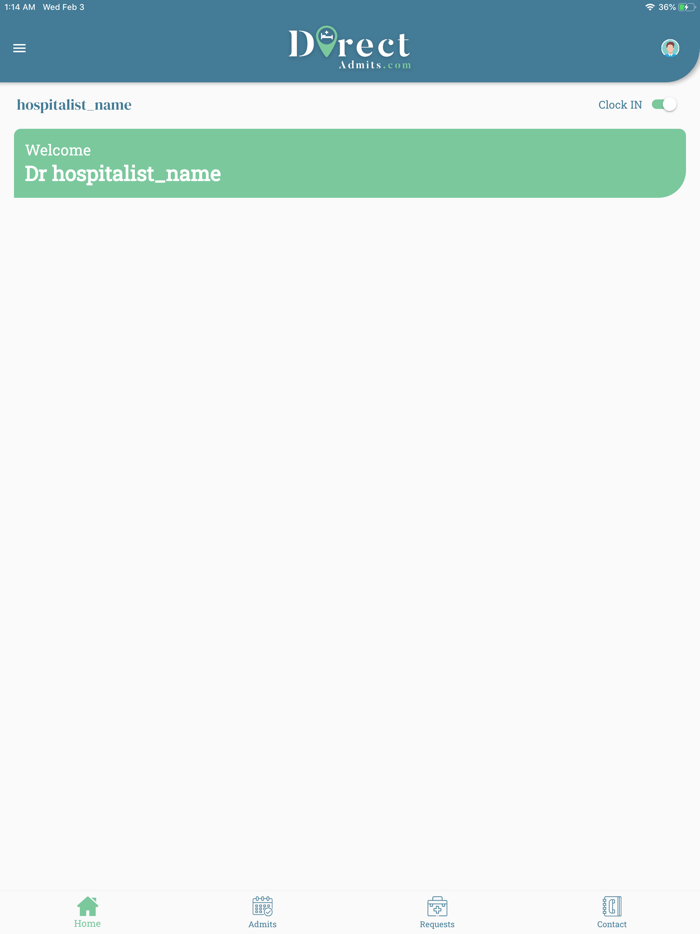 Direct Admit Hospitalist