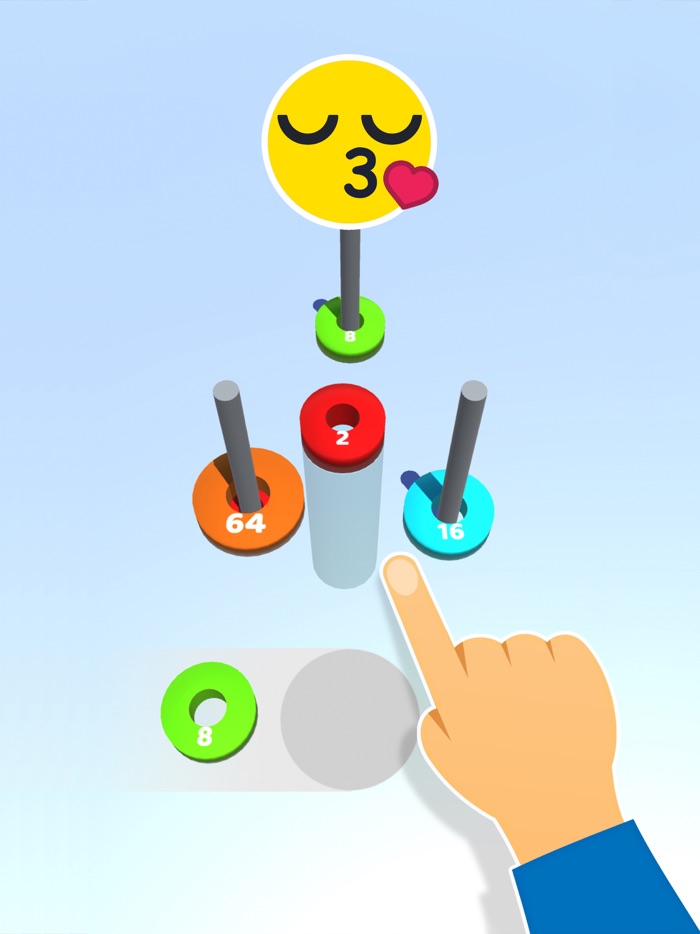 Color Ring Stack Hoop Sort