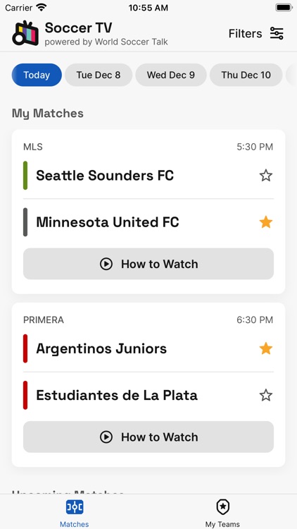Soccer TV Schedules