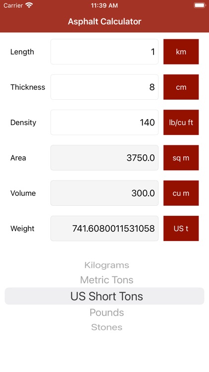 Asphalt Calculator screenshot-5