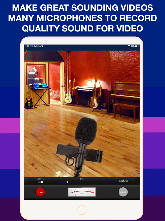 MicSwap MultiTrack Pro 用麥克風錄音