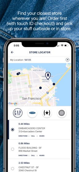 Gap app screenshot