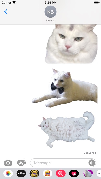 White Cat Stickers