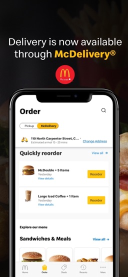 McDonald's app screenshot