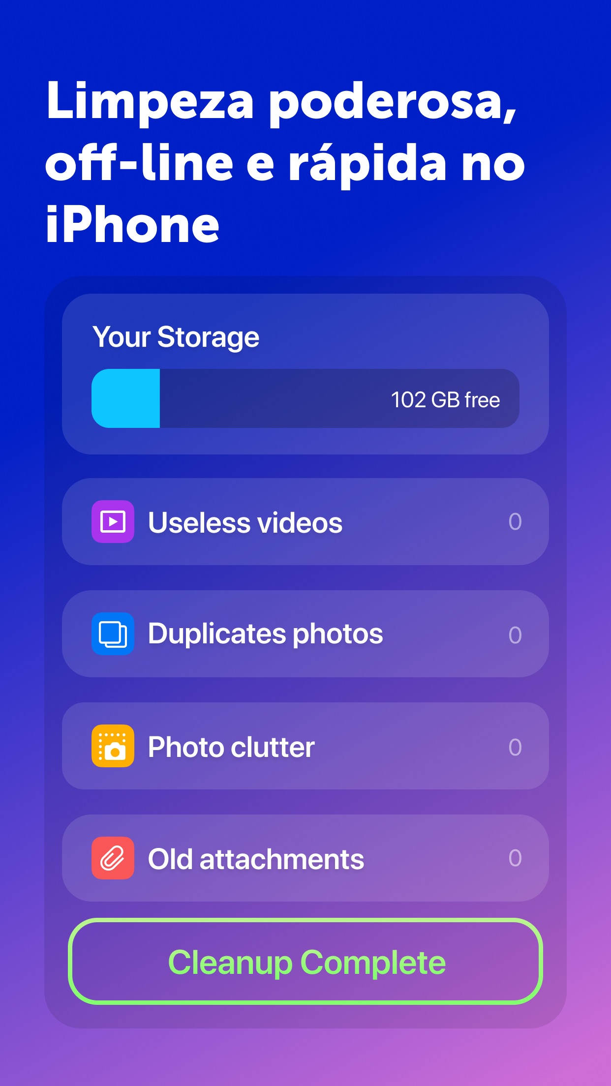 Screenshot do app Gemini - Libere Espaço