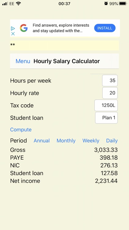 UK Salary Calculator Take home screenshot-3