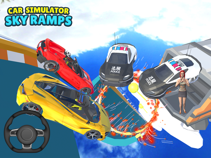 Car Simulator Sky Ramps