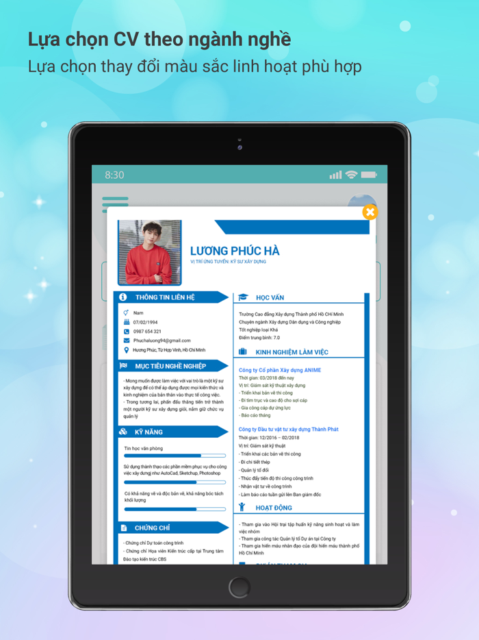 JOB365 - tạo cv xin việc đẹp