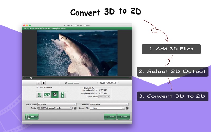 4Video 3D Converter - 2D 到 3D
