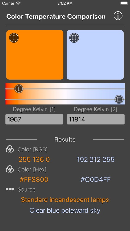 Color Temperature Comparison