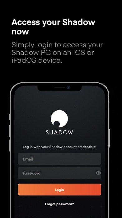 Screenshot from Shadow App