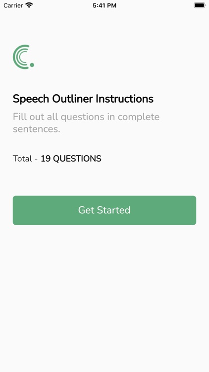 College Speech Outliner App