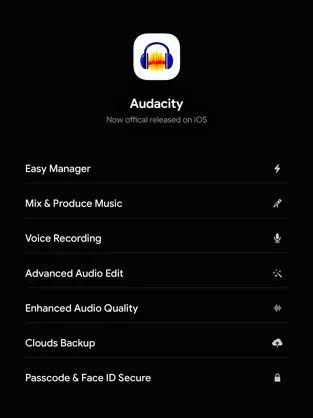 Captura de Pantalla 1 Audacity Audio Recorder Editor iphone