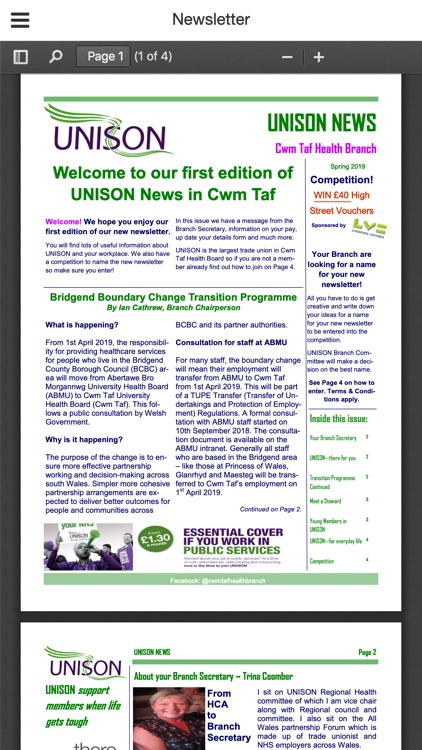 Unison Cwm Taf Morgannwg