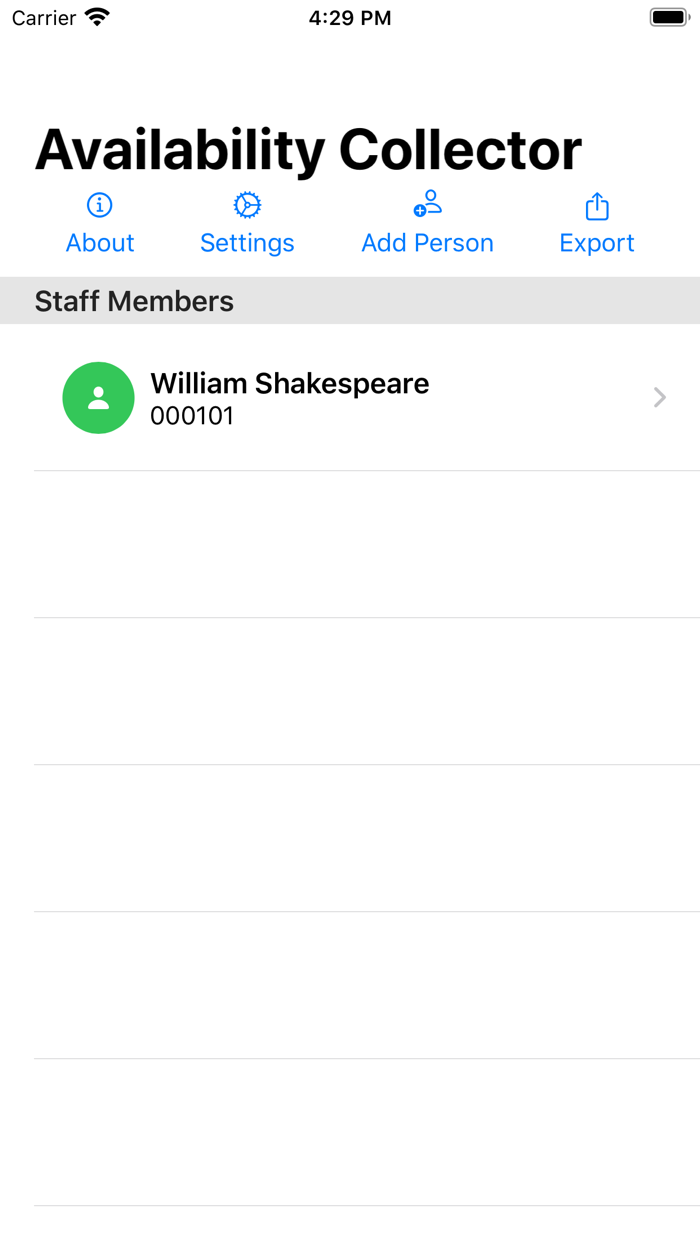 Staff Data Collector