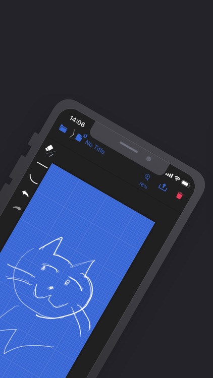 Blue Sketch - Handwritten note