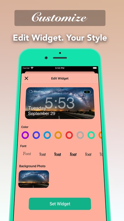 Custom Photo Widget App