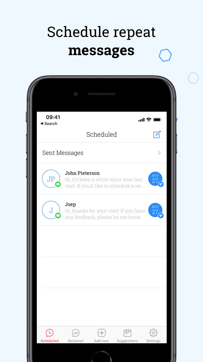 Scheduled - SMS, Text  Email