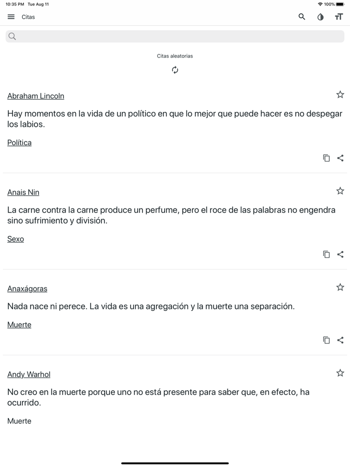 Citas de celebridades es