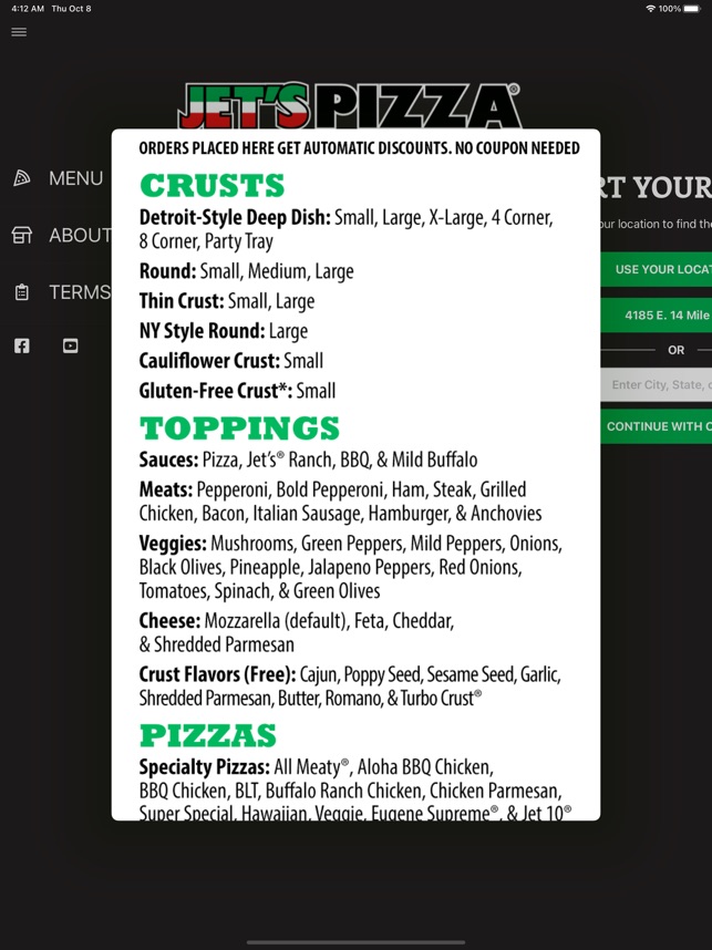 Jet's Pizza on the App Store