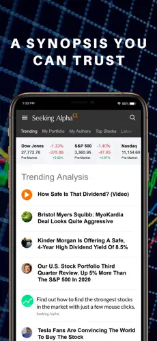 Screenshot 4 Seekig Alpha: bolsa y finanzas iphone