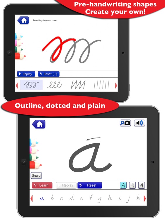 School Writing - learn the abc