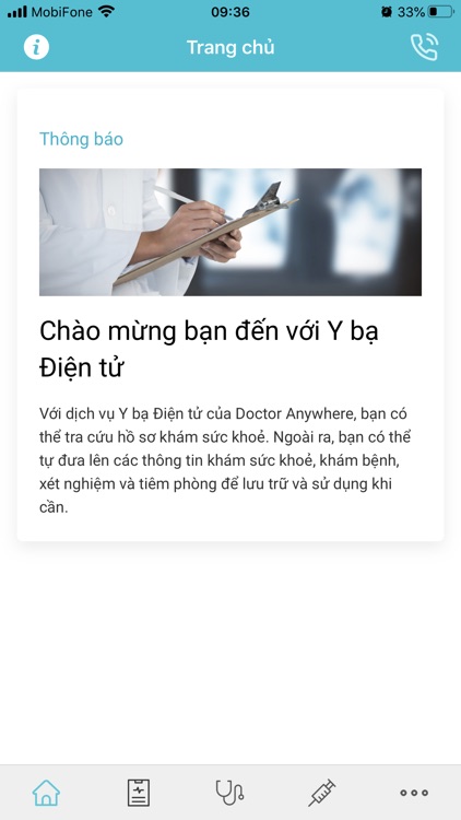 Y bạ điện tử Doctor Anywhere