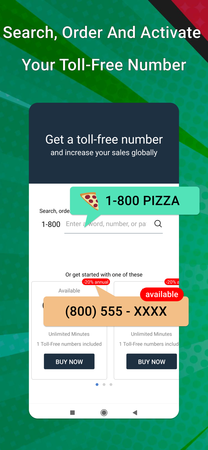 Toll-free 1-800 virtual number