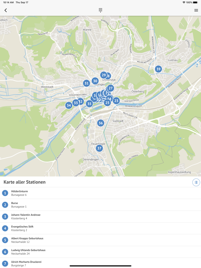 Literaturpfad Tübingen