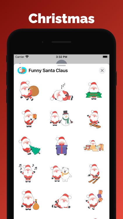 Funny Santa Claus - stickers