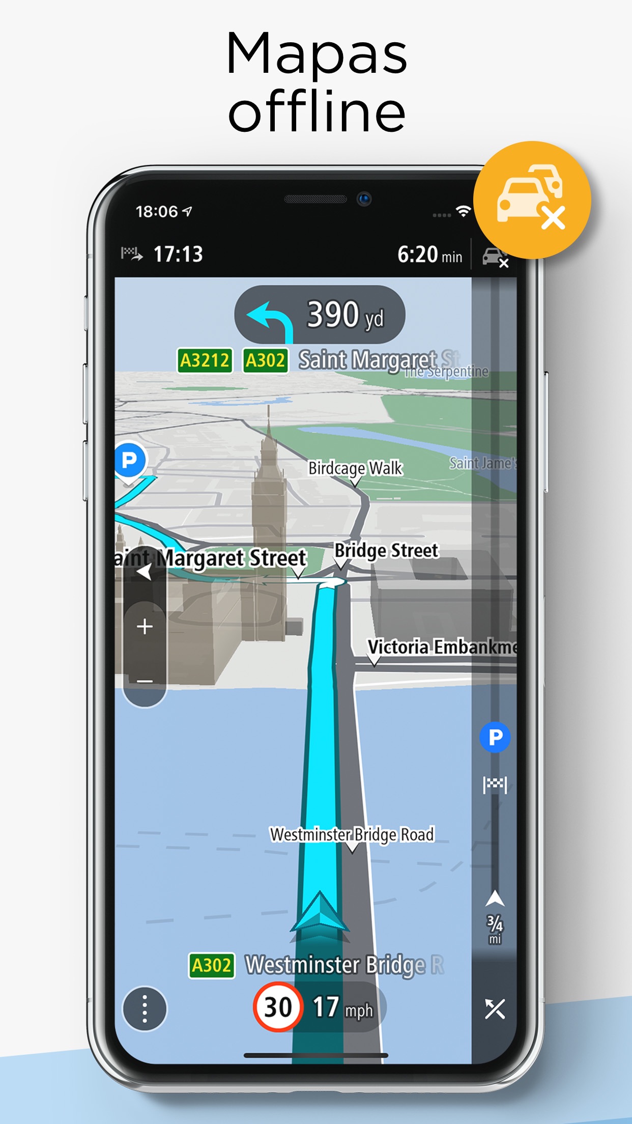 Screenshot do app TomTom GO Navigation