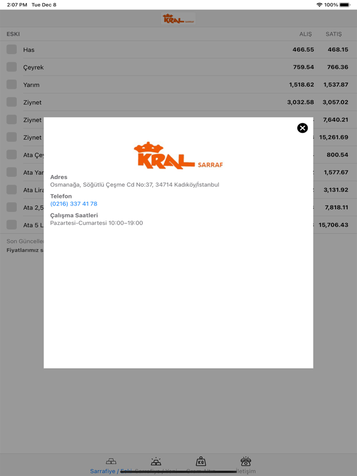 Kral Sarraf -Canlı Altın Takip
