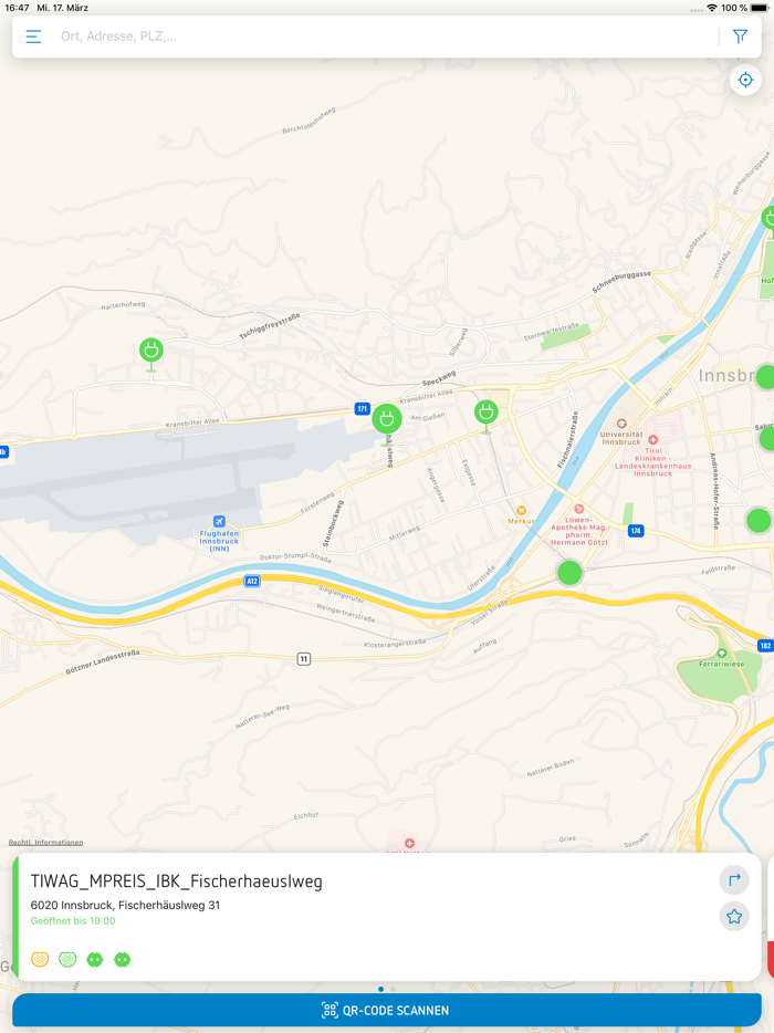 TIWAG E-Mobility App