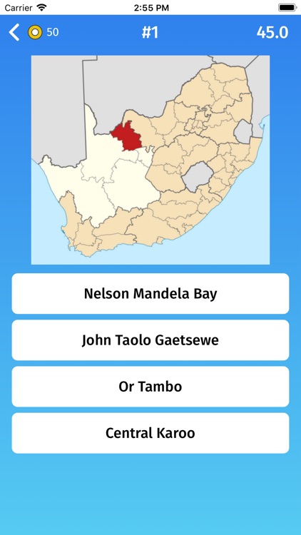 South Africa: Provinces Quiz