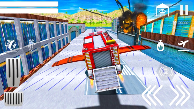 Real Flying Fire Truck Robot screenshot-3