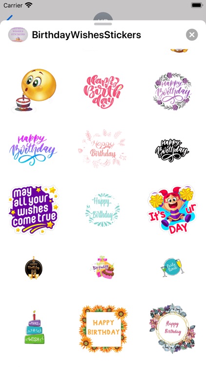 Birthday Wishes Stickers