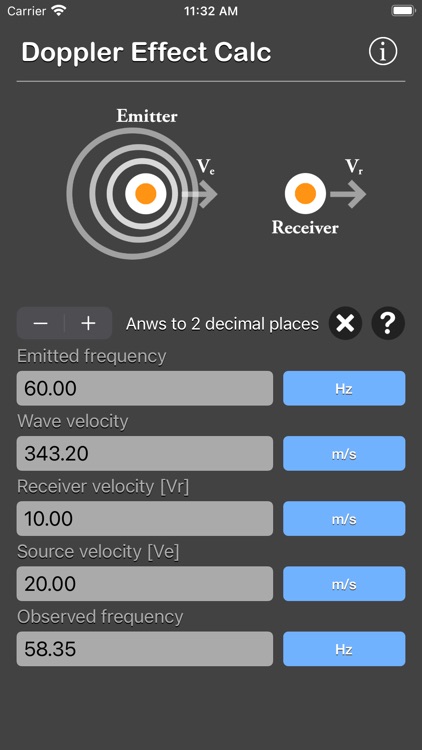 Doppler Effect Calculator screenshot-1