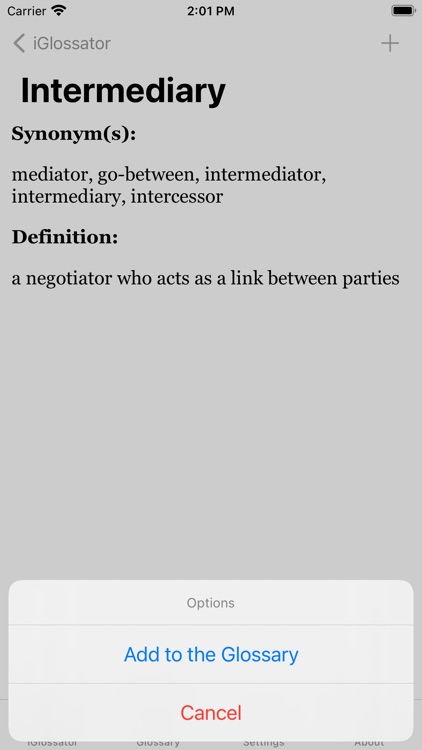 Dictionary - iGlossator
