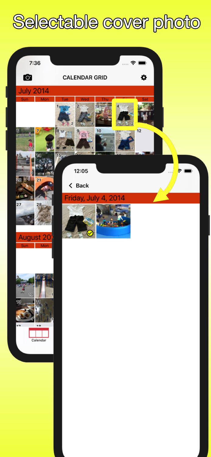 Calendar Grid - Photo viewer