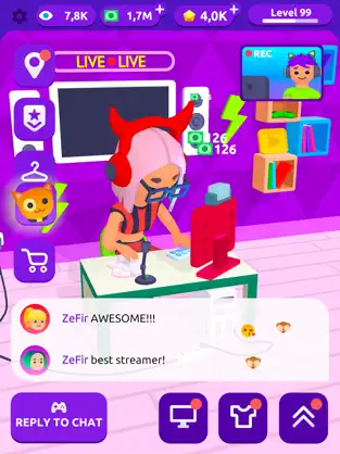 Captura 5 Idle Streamer — Tuber Tycoon iphone