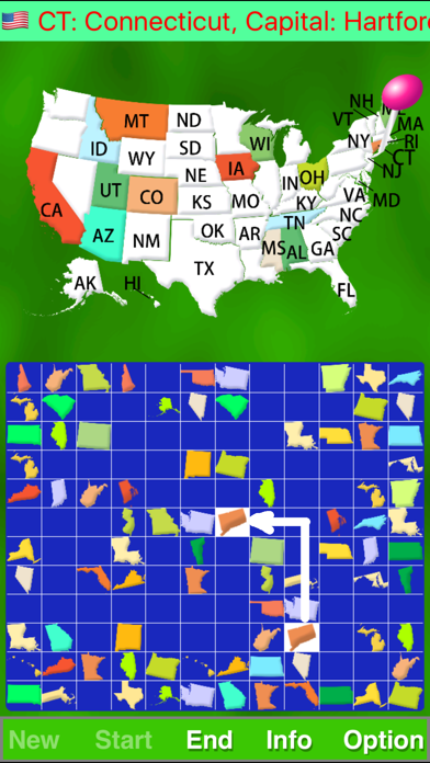 Map Solitaire - USA screenshot 3