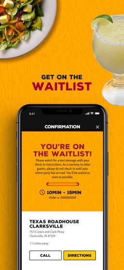 Texas Roadhouse Mobile app screenshot