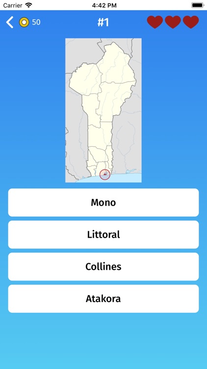 Benin: Departments Quiz Game