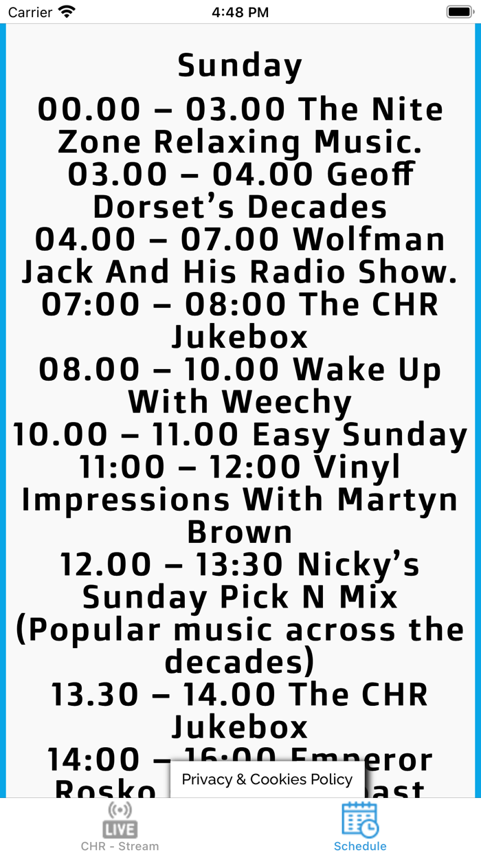 CHR - Conquest Hospital Radio