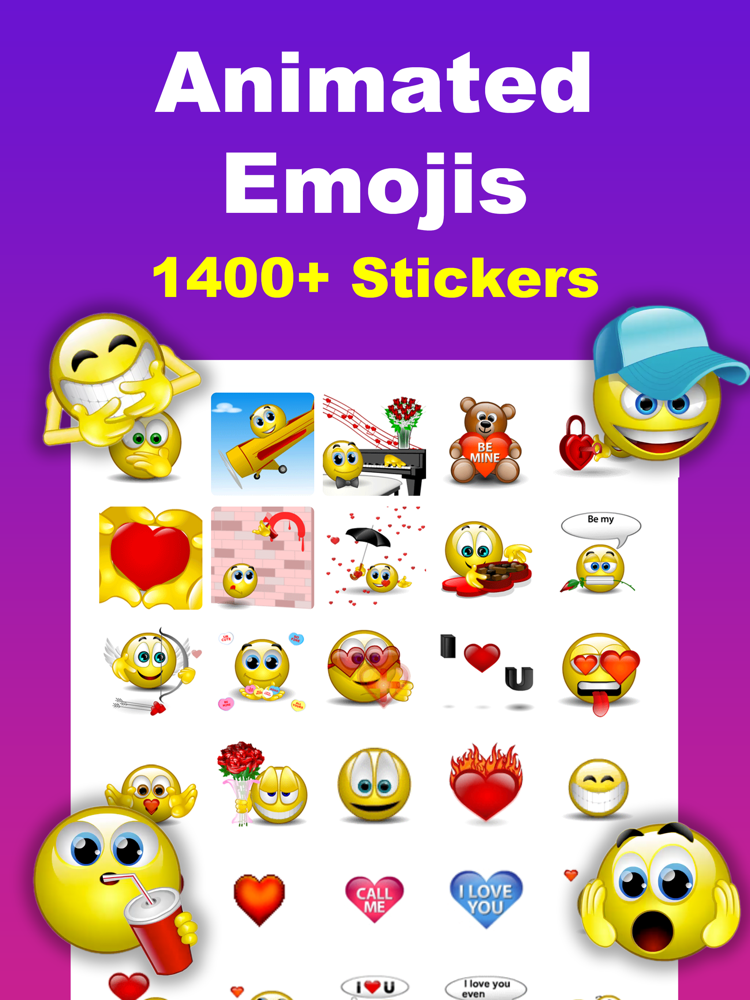 Animated Emoji 3D Sticker GIF App for iPhone - Free Download Animated