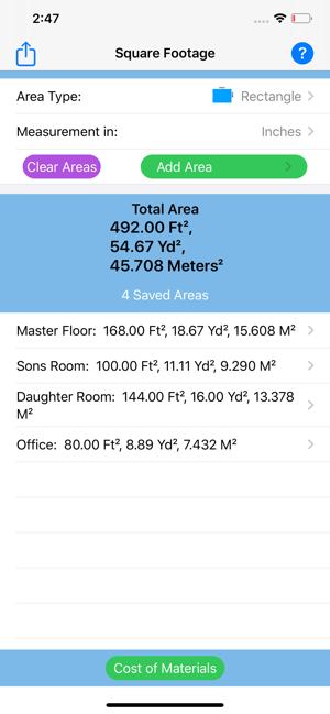 Square Footage Assistant