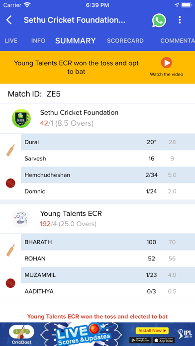 CricDost - Cricket Scoring App screenshot 4