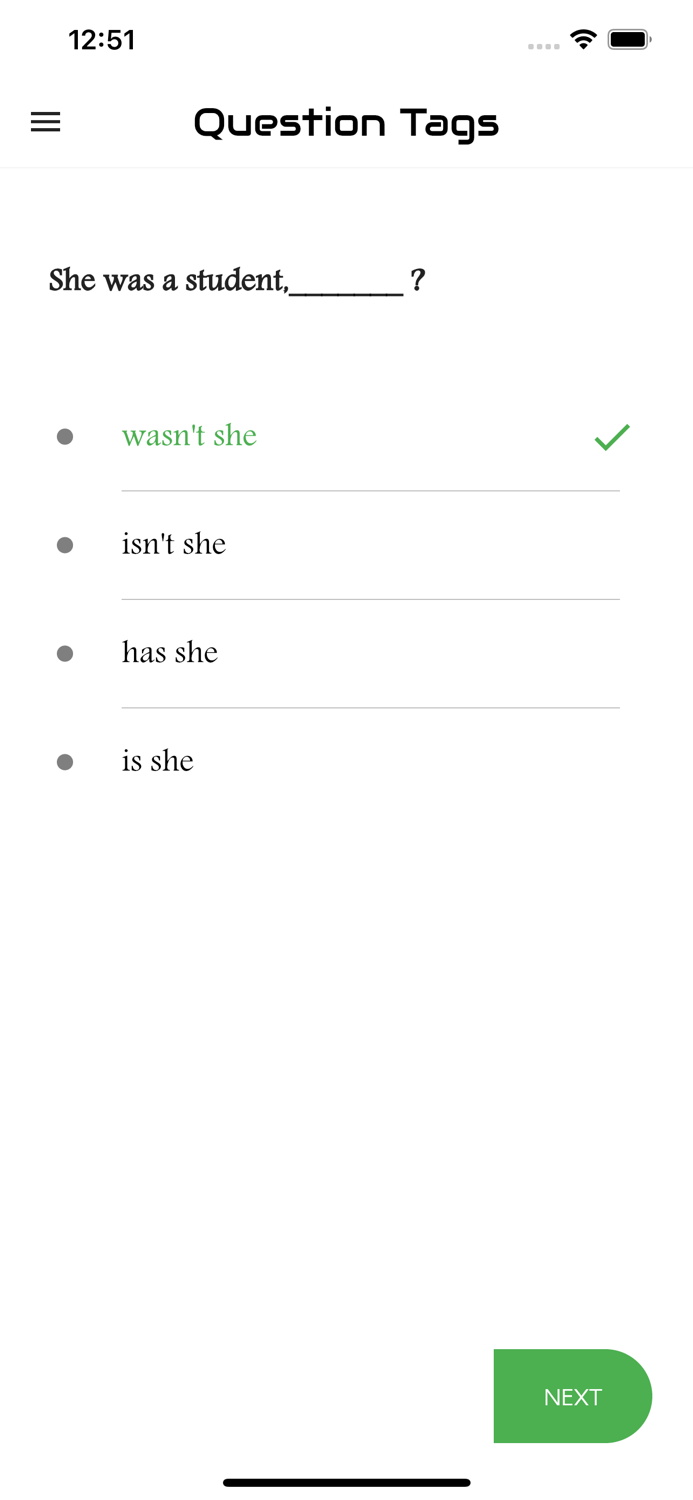 English Question Tags Practice