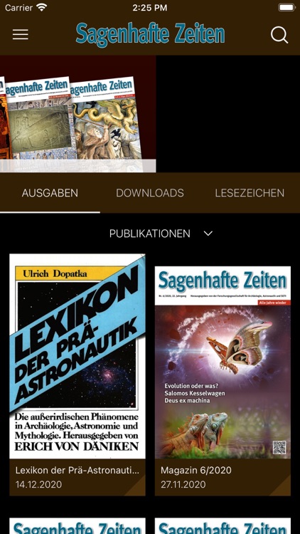 SAGENHAFTE ZEITEN Archiv-App